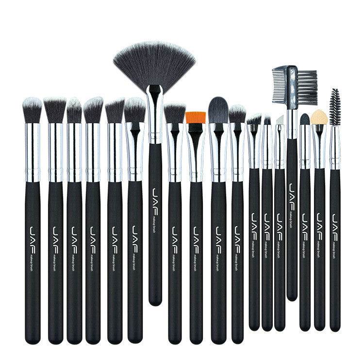 Juego de 24 brochas de maquillaje profesionales LuxuryGlow: cerdas suaves y estuche de viaje 