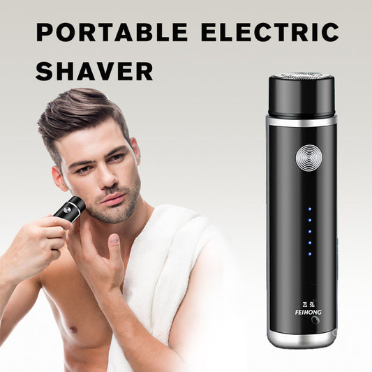 LuxuryGlow Mini Electric Shaver – Portable & Rechargeable Car Travel Shaver for Men