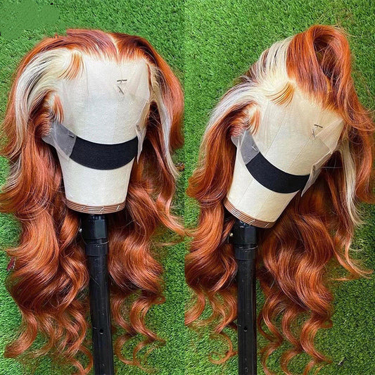 Peluca de cabello humano LuxuryGlow 4x4 tejida a mano con reflejos: aspecto natural y teñible