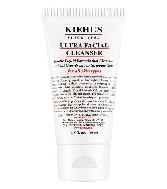 KIEHL’S Ultra Facial Cleanser – Gentle pH-Balanced Foaming Face Wash with Squalane & Vitamin E for All Skin Types