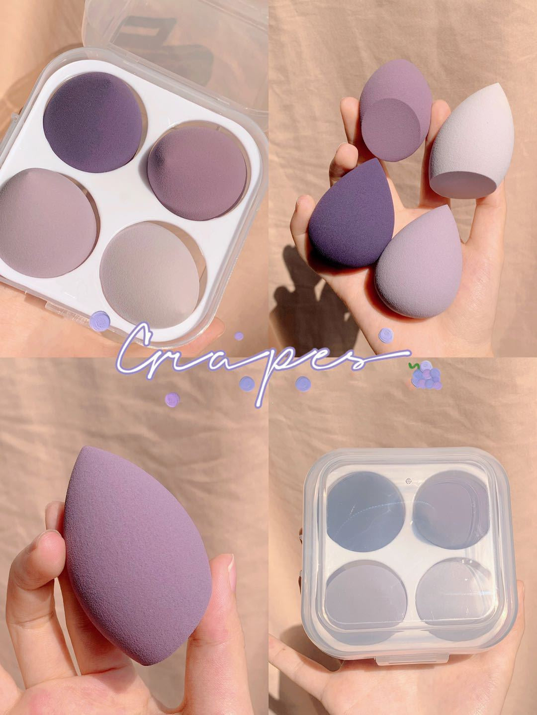 Esponja de maquillaje LuxuryGlow Beauty Egg con estuche protector – Suave esponja sintética