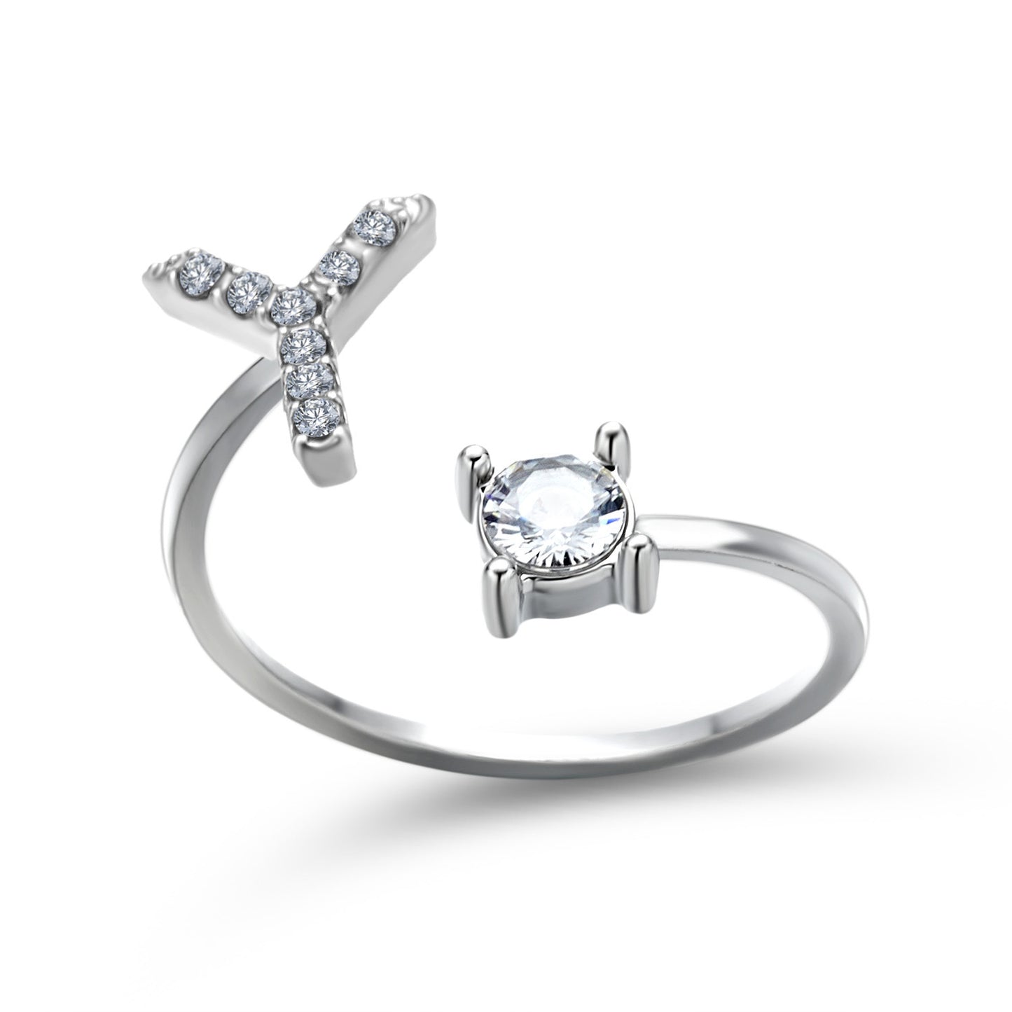 New Design Adjustable 26 Initial Letter Ring Fashion Jewelry For Women Simple Elegant Jewelry - LUXURY GLOW
