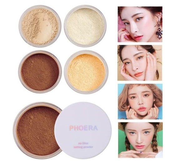 PHOERA Translucent Loose Face Powder – Oil Control, Smooth Matte Finish