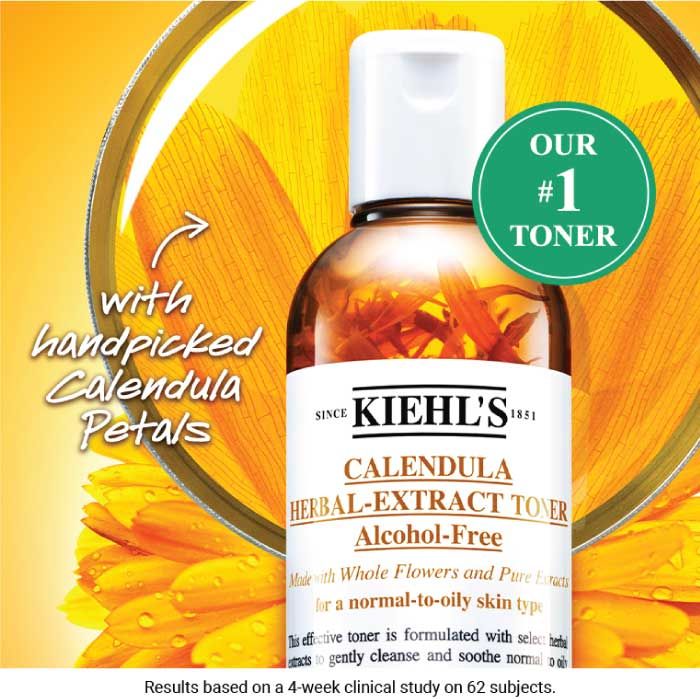 KIEHL’S Calendula Herbal Extract Toner – Alcohol-Free Pore Tightening & Skin Soothing