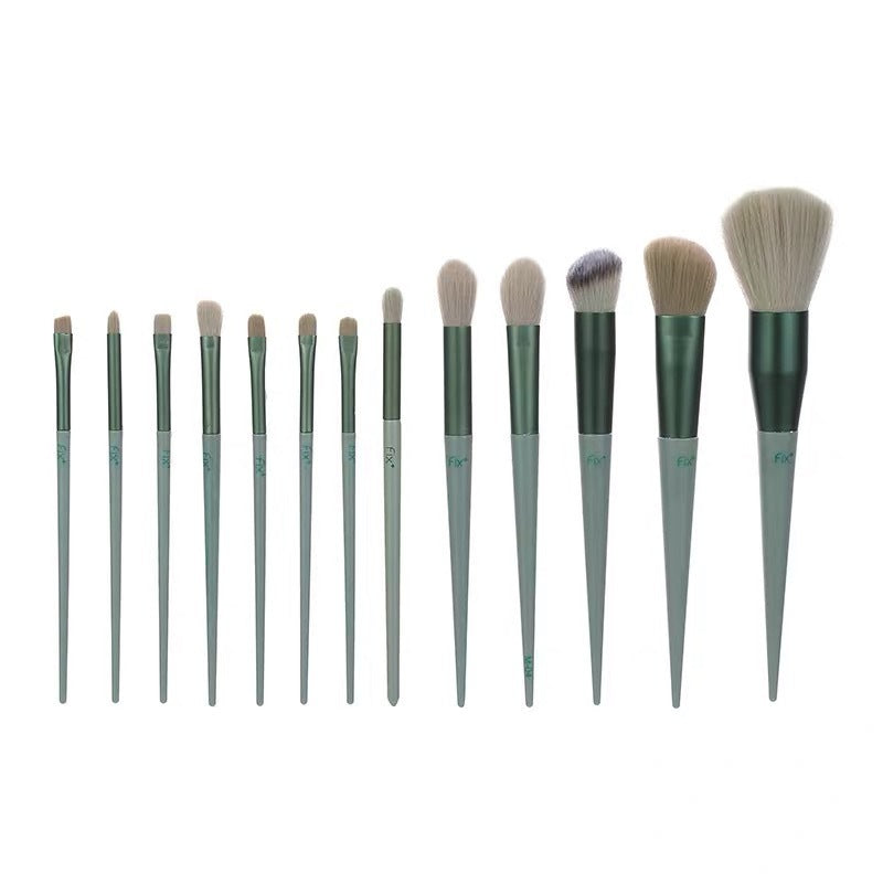 Juego de 13 brochas de maquillaje profesionales LuxuryGlow con cerdas sintéticas suaves