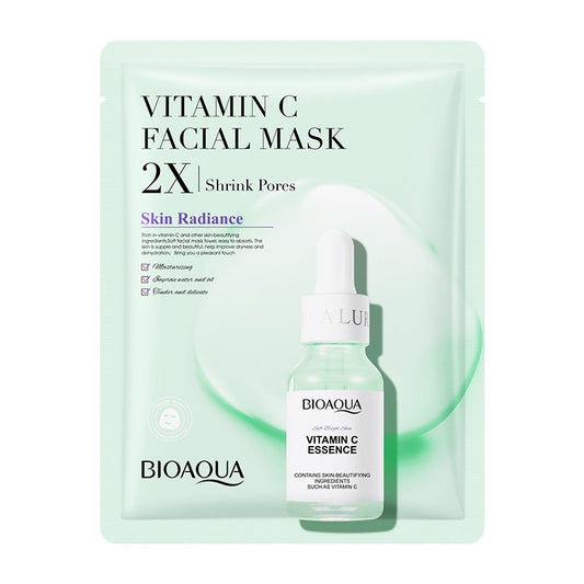 Mascarilla facial de colágeno y ácido hialurónico BIOAOUA: mascarilla hidratante y reafirmante