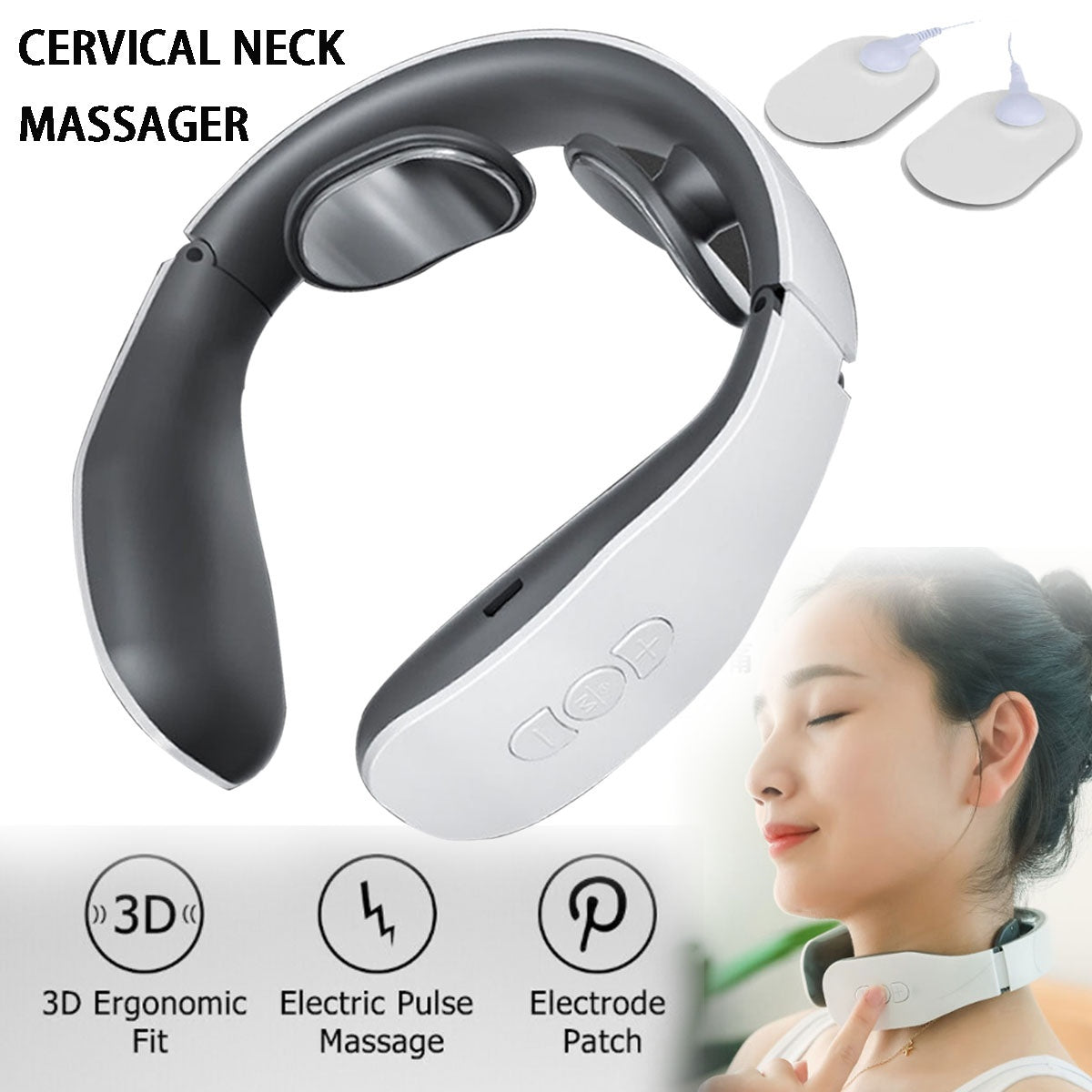 Masajeador cervical LuxuryGlow para cuello y hombros: alivio profundo del tejido con 15 niveles