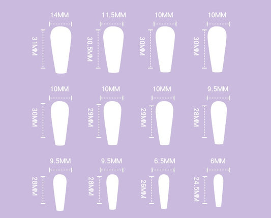 Uñas postizas reutilizables LuxuryGlow con acabado suave (24 piezas)