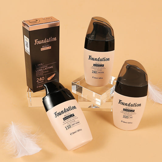 Base de maquillaje líquida hidratante LAIKOU: corrector de cobertura natural para todos los tonos de piel