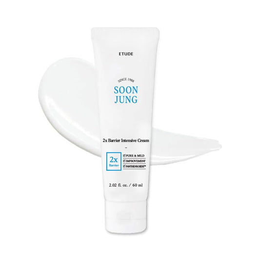 ETUDE SoonJung 2x Barrier Intensive Cream – Hydrating Face Moisturizer with Panthenol & Shea Butter | Hypoallergenic Korean Skincare for Sensitive Skin (2.02 fl oz)