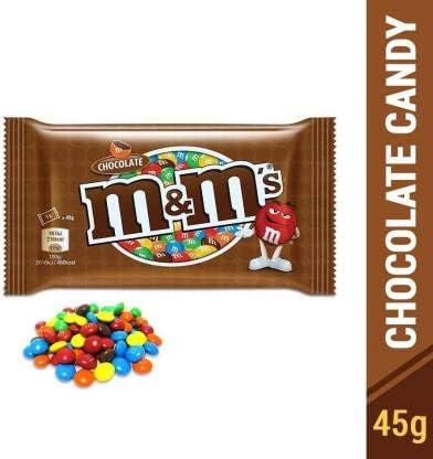 M&Ms Milk Chocolate Candies – Colourful Candy Coated Treats 45g x 3 (Imported, UK)
