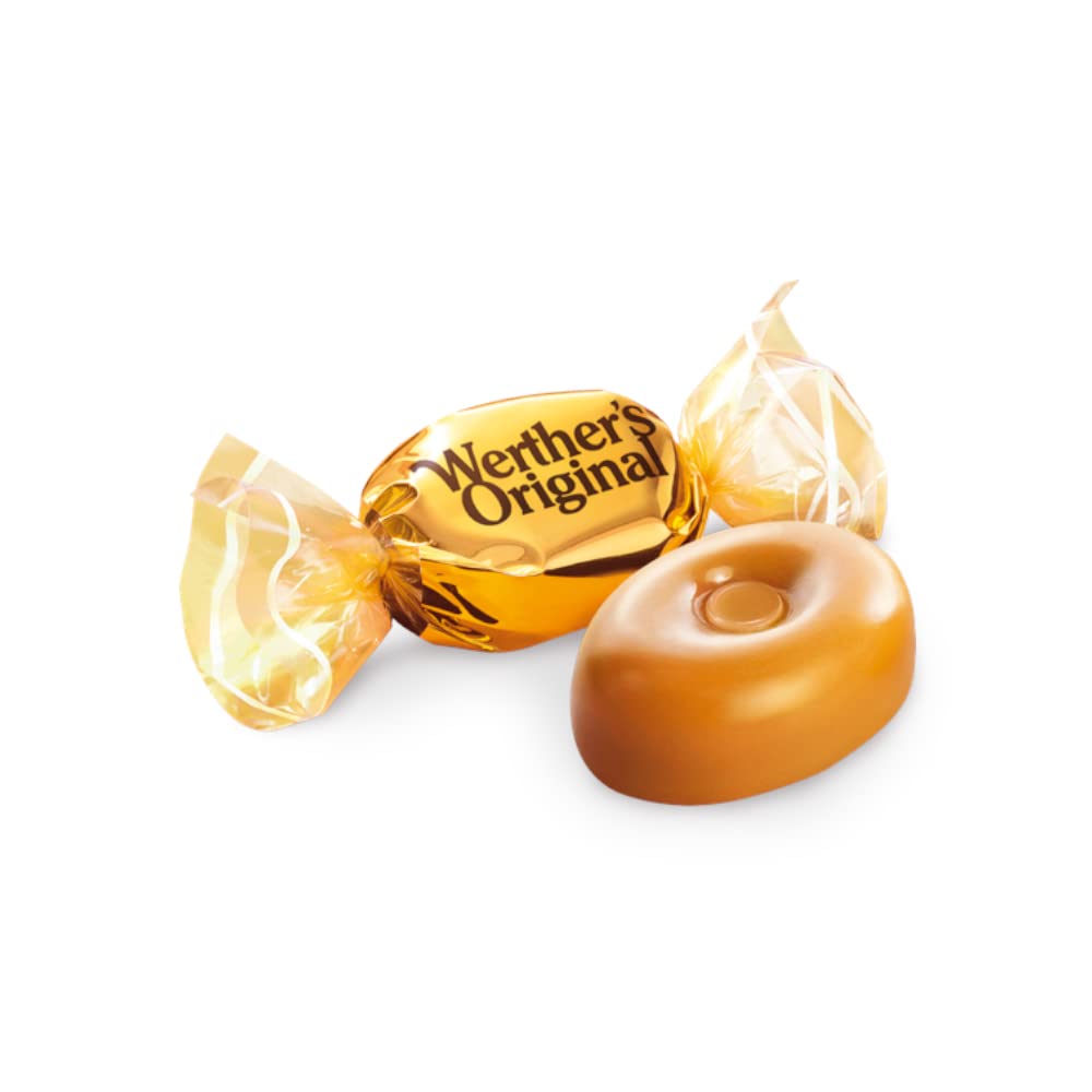Werther’s Original Butter Candy | Classic Creamy Caramel Toffees | 110g Bag (Imported, Vegetarian, Halal)