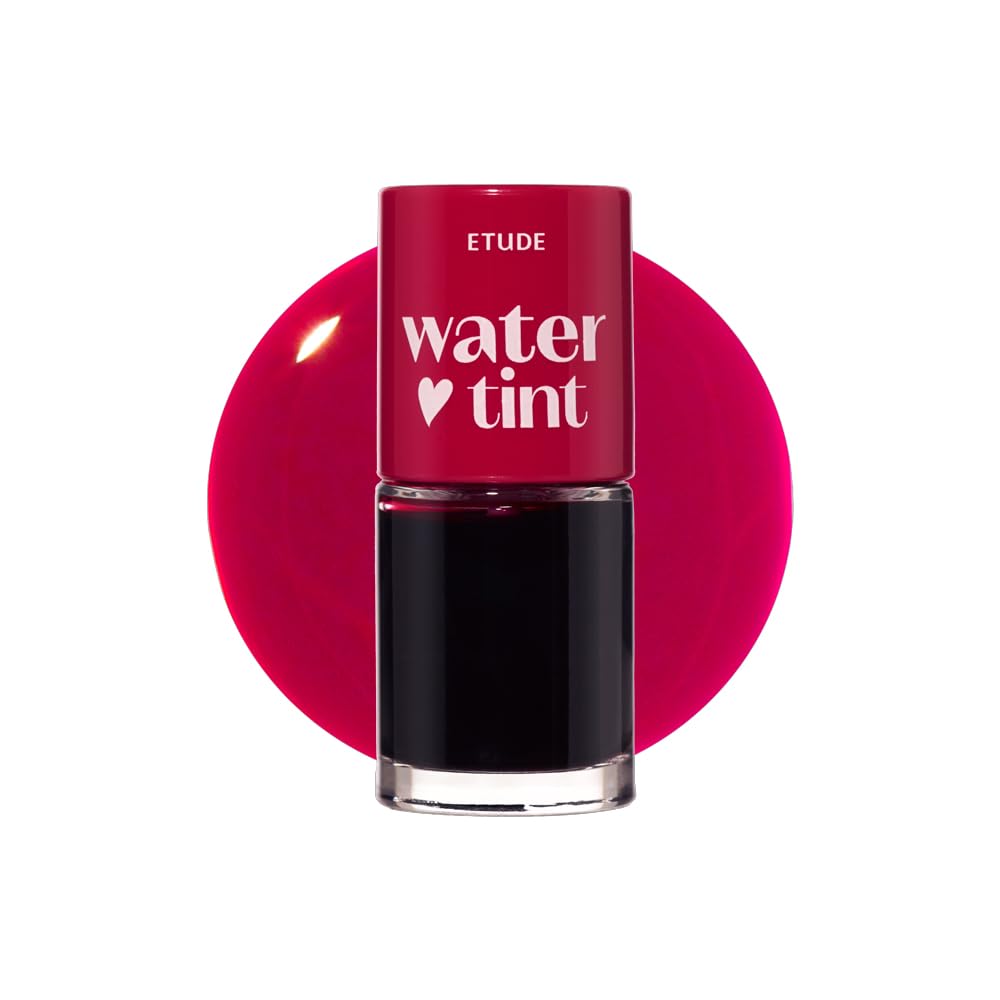 ETUDE Dear Darling Water Tint – Cherry Ade | Vivid, Smudge-Proof & Hydrating Lip Stain | Lightweight Korean Lip Tint (9g)