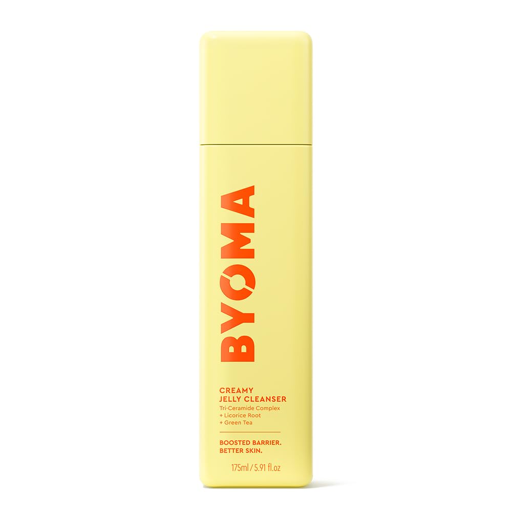 BYOMA Creamy Jelly Cleanser – Hydrating Face Wash with Tri-Ceramide Complex for Skin Barrier Repair, Gentle Makeup Remover for All Skin Types (5.91 fl oz)
