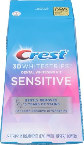 Crest 3D Whitestrips for Sensitive Teeth – Professional Teeth Whitening Kit, 28 Strips (14-Day Treatment)
