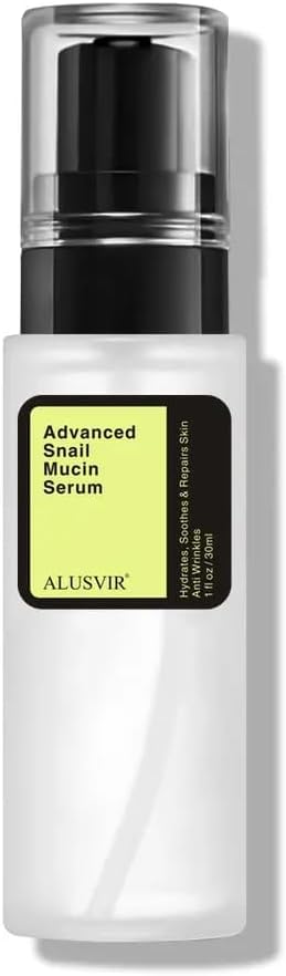 ALUSVIR Korean Snail Essence – Hydrating & Rejuvenating Serum with Snail Mucin, Vitamin C & Hyaluronic Acid | Anti-Aging, Brightening & Moisturizing | For All Skin Types