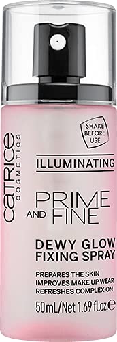 Catrice Prime & Fine Illuminating Dewy Glow Spray – Vegan, Cruelty-Free Fixing Mist, Paraben-Free – 3oz