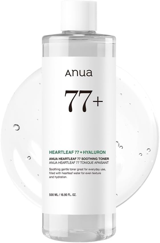 Anua Heartleaf 77 Soothing Toner 500ml | pH 5.5 Hydrating & Calming Toner for Acne-Prone, Sensitive Skin