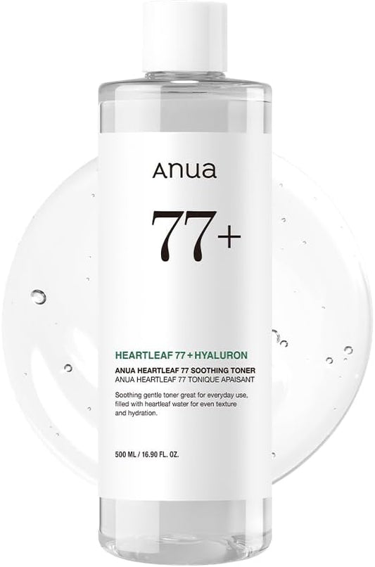 Anua Heartleaf 77 Soothing Toner 500ml | pH 5.5 Hydrating & Calming Toner for Acne-Prone, Sensitive Skin