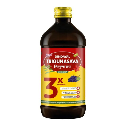 Dindayal Trigunasava 450ML | Pack of 2 | Herbal Digestive Tonic | For Gut Health & Immunity | Relieves Indigestion, Gas & Acidity | Daily Wellness Support