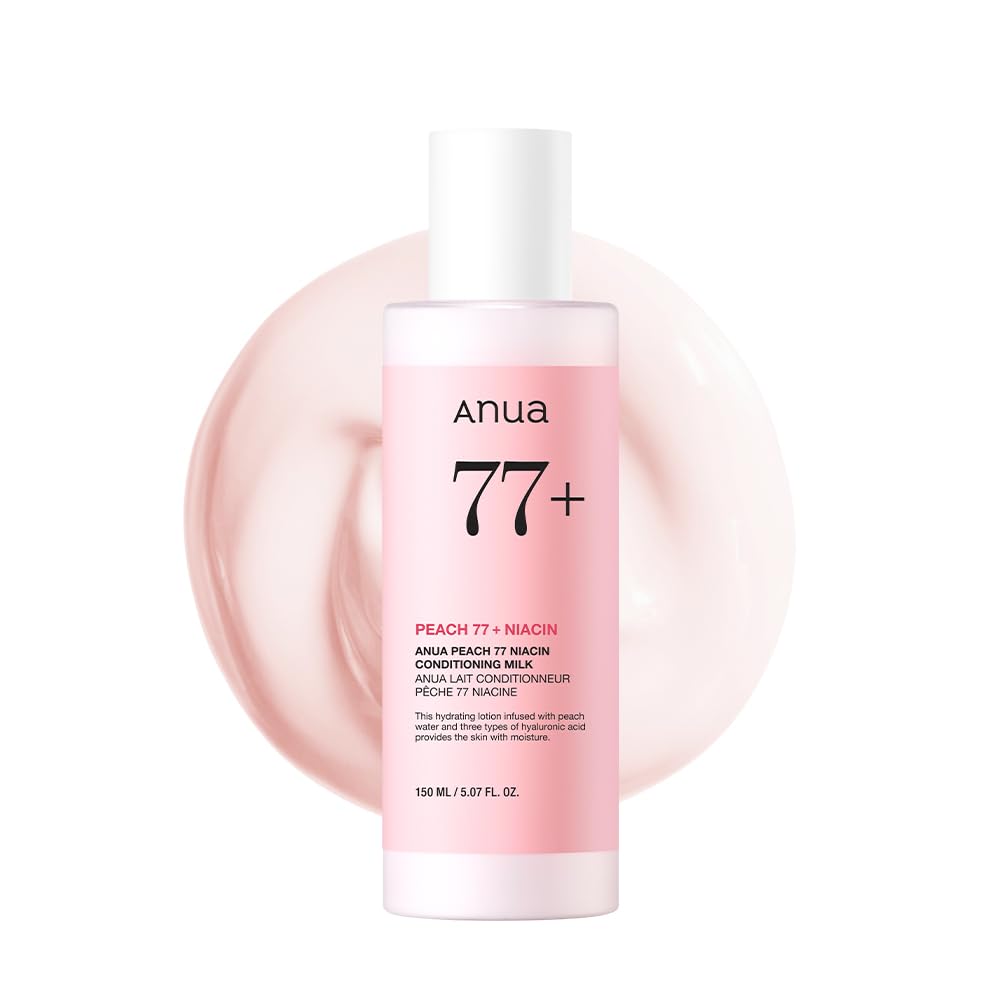 ANUA Peach Niacin Conditioning Lotion – Brightening Face Moisturizer with Niacinamide, Ceramide & Hyaluronic Acid | Lightweight Korean Skin Care (150ml / 5.07 fl.oz.)