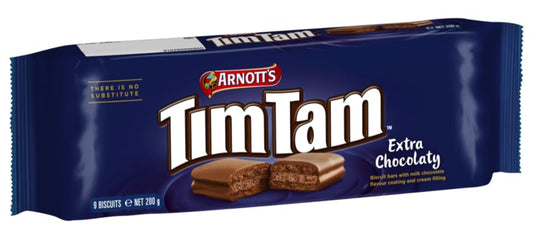 Arnotts TimTam Double Coat Chocolate Biscuits – Imported Australian Snack 200g (9 Pieces)