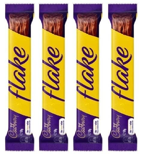 Cadburys Flake Crumbly Milk Chocolate Bars – Imported UK Treat 15g x 4