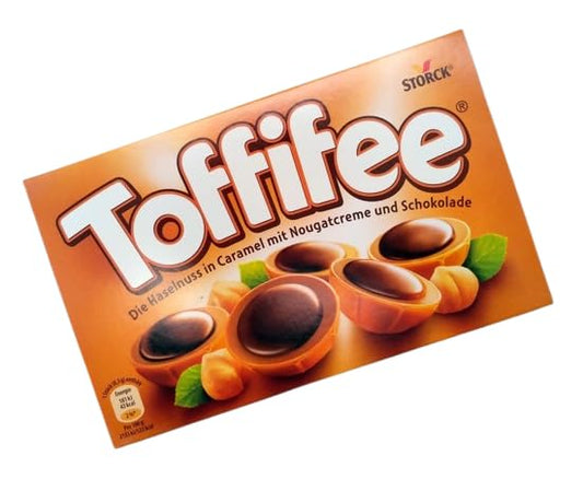 Toffifee by Storck – 12 Hazelnut, Caramel & Chocolate Pieces 100g (Imported)