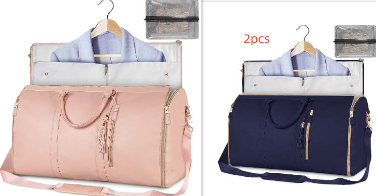 Large Capacity Travel Duffle Bag Women's Handbag Folding Suit Bag Waterproof Clothes Totes - LUXURY GLOW