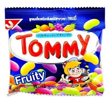 Tommy Fruity Jelly Beans | Assorted Fruit Flavoured Soft Chewy Candy | 6 Pouches x 15g (Imported, Vegetarian)