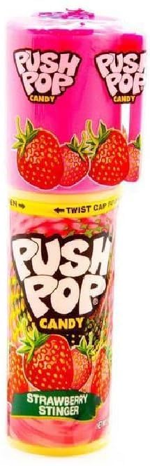 Push Pop Candy Assorted Flavors Pack of 8 – Fun Lollipop Tubes (Imported, Vegetarian)