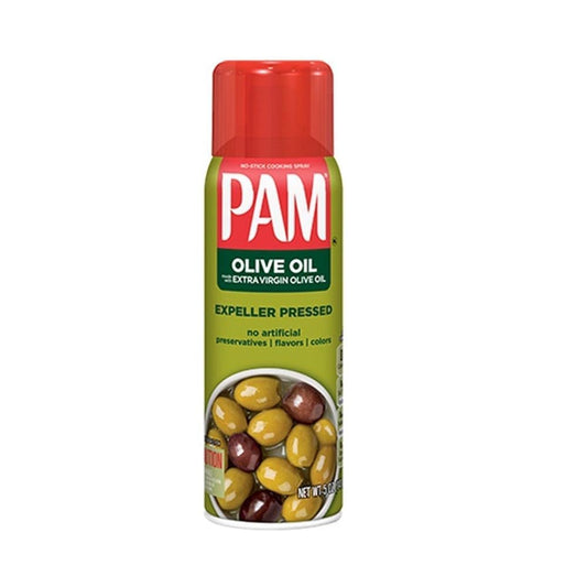 Pam Olive Oil Extra Virgin Non-Stick Cooking Spray – Healthy, No Preservatives (141g, Imported)