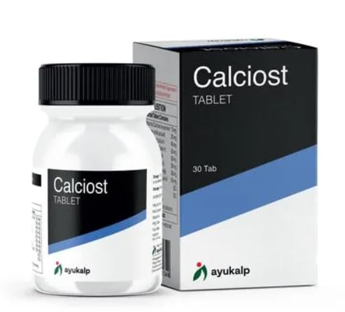 Ayukalp Calciost Tablets – Natural Calcium Supplement for Strong Bones & Teeth (Pack of 2 x 100 Tablets)