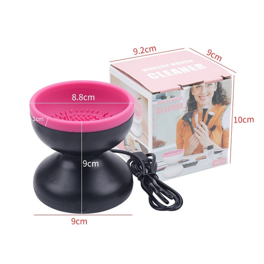 Limpiador de brochas de maquillaje eléctrico LuxuryGlow: herramienta de limpieza automática portátil USB
