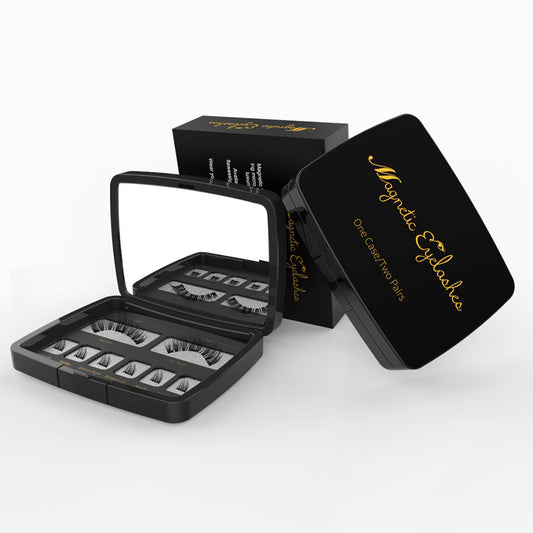 LuxuryGlow Magnetic Eyelash Kit with Applicator – Reusable Natural Look Lashes with Mirror Case