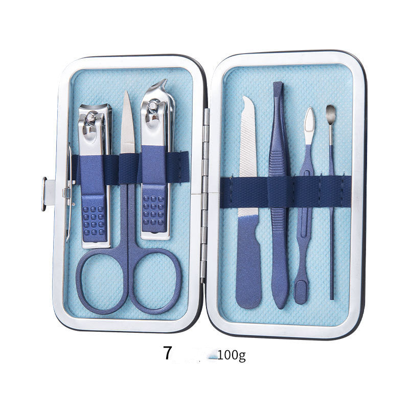 LuxuryGlow Professional Stainless Steel Manicure & Pedicure Set with Leather Case