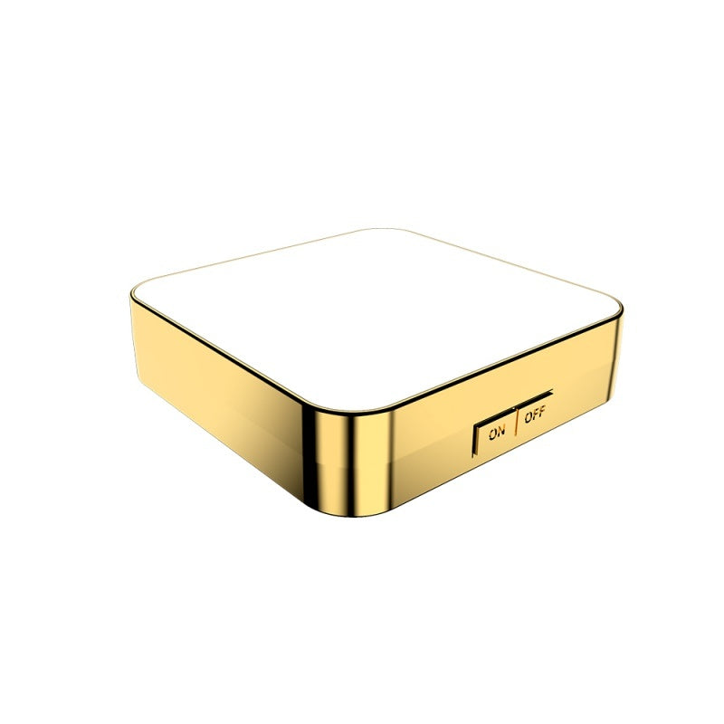 Espejo de maquillaje LED recargable LuxuryGlow con aumento de 4x y 3 modos de luz