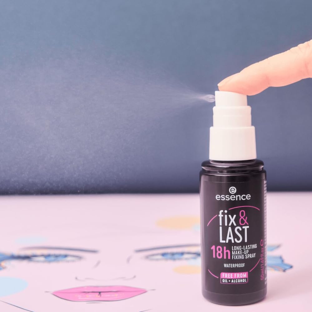 essence Fix & Last 18H Makeup Fixing Spray – Smudge-Proof, Vegan & Cruelty-Free