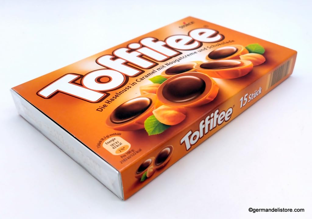 Toffifee by Storck – 12 Hazelnut, Caramel & Chocolate Pieces 100g (Imported)