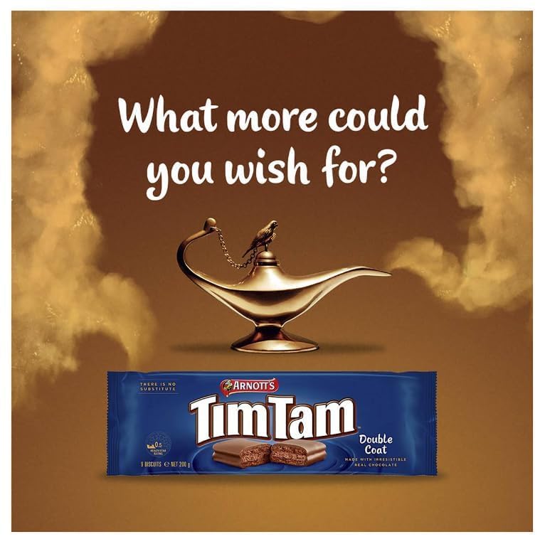 Arnotts TimTam Double Coat Chocolate Biscuits – Imported Australian Snack 200g (9 Pieces)