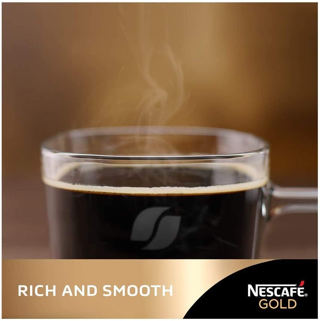 Nestle Nescafe Gold Blend Decaff Ground Coffee Glass Bottle Rich Aroma & Smooth Taste, 3.35 Oz ? 95 G