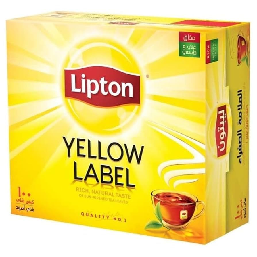 Lipton Yellow Label Black Tea Bags – 100 Tea Bags, 200g Value Pack