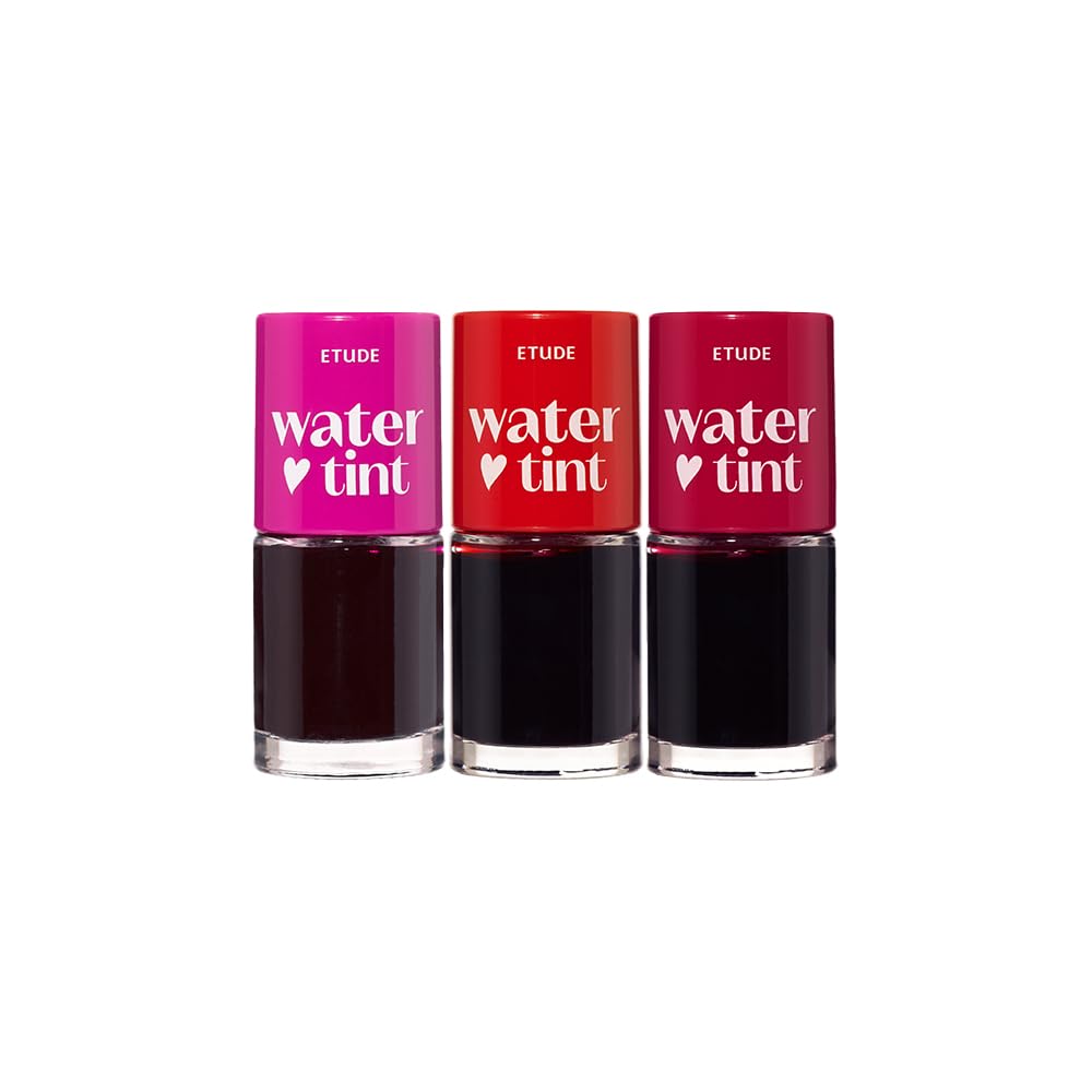ETUDE Dear Darling Water Tint – Cherry Ade | Vivid, Smudge-Proof & Hydrating Lip Stain | Lightweight Korean Lip Tint (9g)