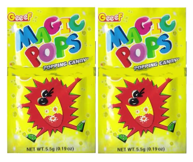 Magic Pops Assorted Popping Candy – 6 Fizzy Flavours | Fun Crackling Candy for Kids & Parties (Vegetarian)