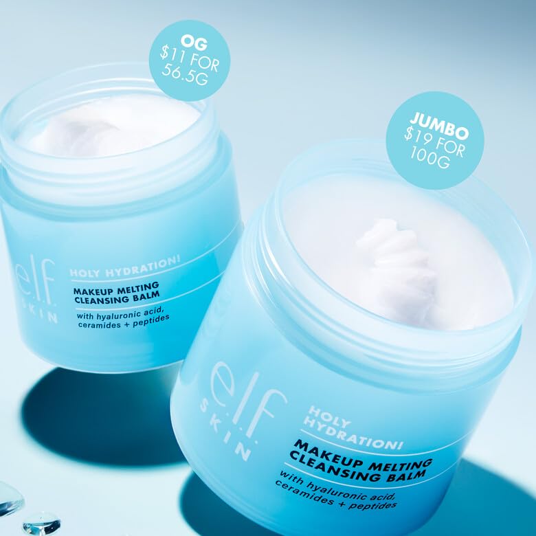 e.l.f. Holy Hydration! Makeup Melting Cleansing Balm – Hydrating Makeup Remover, 3.54 Oz