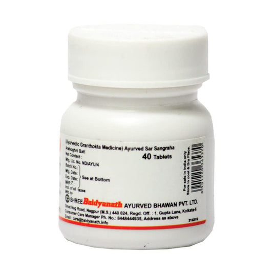 Baidyanath Arshoghni Bati 40 Tablets (Pack of 3) | Ayurvedic Piles Relief Tablets | Natural Remedy for Constipation & Anal Discomfort