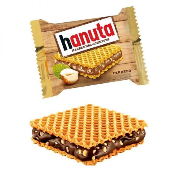 Hanuta Hazelnut Chocolate Wafers Pouch 200g – Crispy German Wafers with Creamy Hazelnut Filling (Imported)