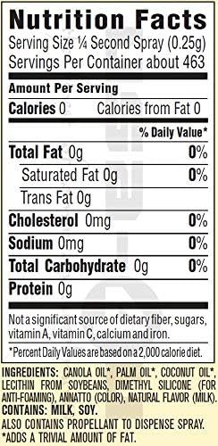 PAM Butter Flavour Cooking Spray – Rich Butter Taste, Non-Stick Spray (142g, Imported)