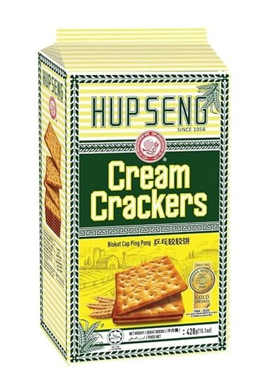 Hup Seng Original Cream Crackers 400g × 2 Pack – Classic Baked Biscuits (Imported)