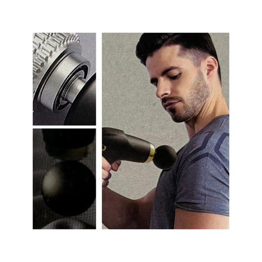 Blue Idea BLD-328 Deep Tissue Massage Gun – 6-Speed Portable Percussion Massager with 8 Heads, 3200 RPM Motor, Quiet Operation & Long Battery Life – Muscle Pain Relief & Recovery Tool